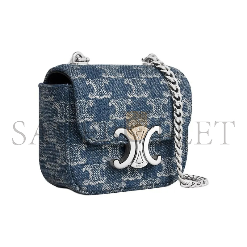 ce1i*e mini chain claude in De*1m with triomphe 10l842fin.05ds (11*9.5*4cm)